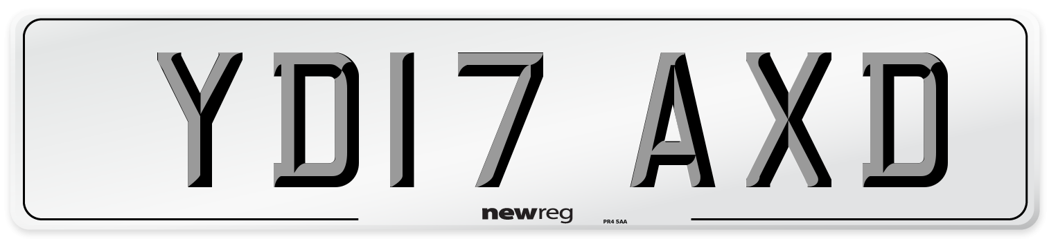 YD17 AXD Number Plate from New Reg